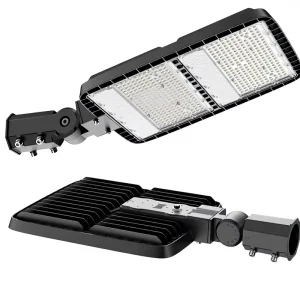 LED Parking Lot Light with Dusk Dawn Photocell IP66 AC Powered ABS Aluminum