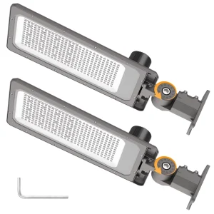 LED Parking Lot Light with Photocell 5000K 150LM/W IP65 Waterproof Replaceable Driver Commercial Area Lighting 200W-2P