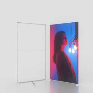 LED Poster Frame Standing Advertising Lightbox Double Side SEG Fabric Light Box