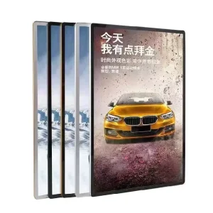 LED Poster Frame for Restaurant and Cinema LED Light Box Aluminum Frame Tempered Glass