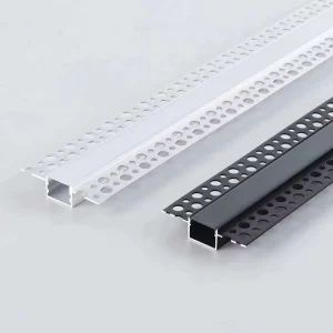 LED Profile Light with Black Aluminum Cover Strip LED Strip Light with Diffused Cover for Housing Channel