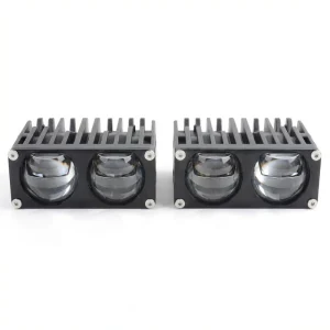 LED Projector Grille Light 2 Eyes Lens Car Grille Light 3000K 20W 80W LED Projector Lens Car Retrofit Grille Lights