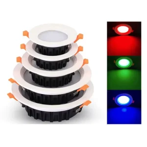 LED RGB RGBW RGBWW Downlight Ceiling Light 24V Low Voltage DMX512 Recessed Spotlight Ambient Light