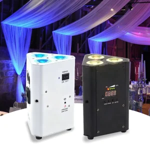 LED RGBW Triangle Battery Spotlights 4 6 8 Channel CRI50 5000K Dimmable