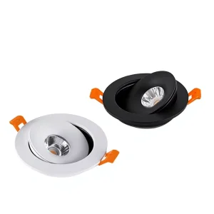 LED Recessed 360 Rotatable Spotlight Ultra thin Adjustable angle COB Aluminum Ceiling Light Home Bedroomno Main Lighting