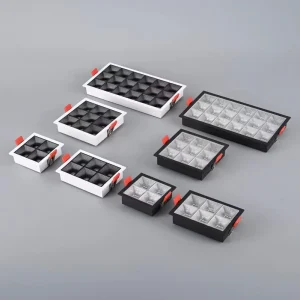 LED Recessed Grille Light Square Spotlight with Anti-glare Feature for Indoor Applications