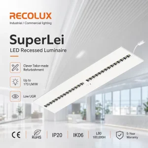 LED Recessed Luminaire Manufacturer Custom Panel Retrofit Light for Commercial Projects