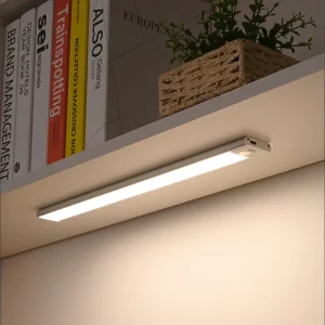 LED Rechargeable Motion Sensor Indoor Cabinet Lights Magnetic Dimmable Closet Counter Lights Battery Operated Wireless Design