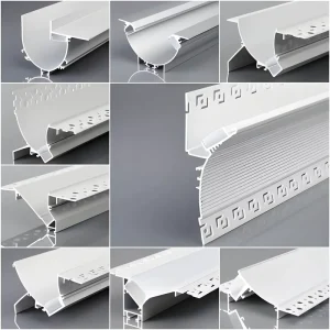 LED Reflector Light Aluminum Profiles Wall Washing Plaster Embedded Return Slot Extrusion Profiles for Ceiling Roof
