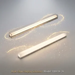 LED Shelf Back Light with Dual Side Glow for Bathroom and Decorative Cabinets Plastic Shade Retail Displays YB1038-24