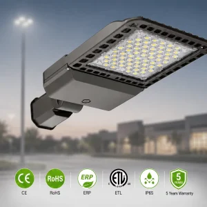 LED Shoebox Light 130lm/W IP65 Type III Parking Lot Roadway Lighting ETL CE RoHS 5 Years Warranty