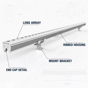LED Slim Mini Light Exterior Linear Wall Washer Lamp 12W Outdoor Wall Washer Light for Facade Architectural Lighting Light