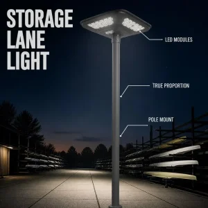 LED Solar Street Lights IP65 for Parking Lot with Remote Control, Automatic Charging