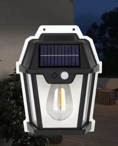 LED Solar Wall Light COB Motion Sensor IP44 Waterproof Outdoor Pathway Lighting Fixture for Commercial Exterior