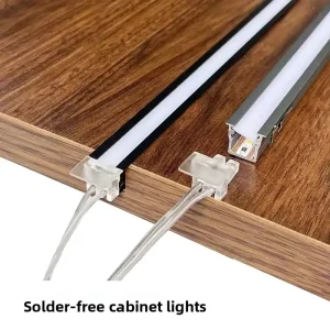 LED Solder free Recessed Inductive Sensor Cabinet Light for Wine Display Shoe Cabinets ultra bright Profile Under Cabinet Light