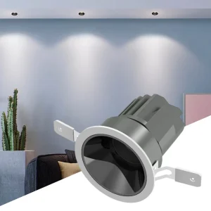 LED Spotlight 7W-24W Round Anti Glare 2700K 4000K 6000K Aluminum Recessed Ceiling Light