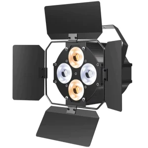 LED Spotlight DMX512 Stage Light with Barndoors For Party Club Theater Studio Photo Studio Home Decoration Garden Stage Light