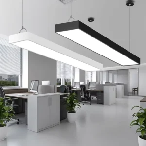 LED Square Tube Light Ceiling Lights Commercial Hanging Wire Ironwork PC 3000K 4000K 6500K Restaurant Office Supermarket