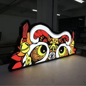 LED Stainless Steel Flat Illuminated Light Box Wrought Iron Outdoor Door Head Signboard