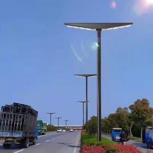 LED Street Lamp Project Double Head Double Sided Smart Human Body Induction Integrated Lamp Courtyard Lighting