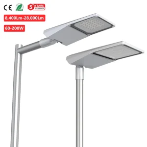 LED Street Light AC 40-200W 150LM/W IP65 IK08 5-Year Warranty Road Highway Sidewalk Square Park Lighting