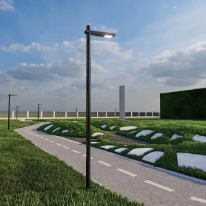 LED Street Light IP65 Waterproof 2 3 4 5 6m Road Lighting City Park Garden Road Single Arm High Pole Street Light