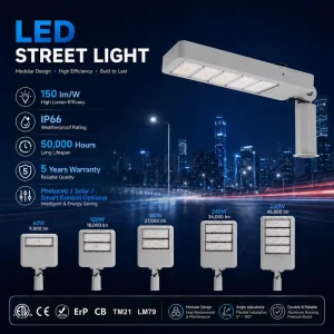 LED Street Light IP66 Outdoor AC 60W-240W with SMD5050 5-Year Warranty