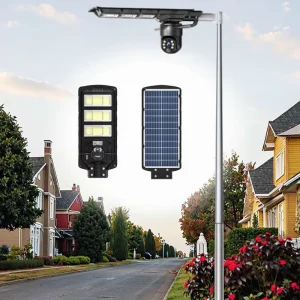 LED Street Light with CCTV Camera Solar Integrated Street Light for Roads IP Rating IP65