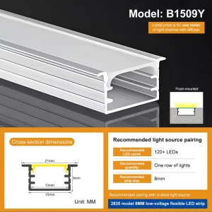 LED Strip Required Linear Profiles Lamp Decoration Villa Easy to Install LED Aluminum Profile Light