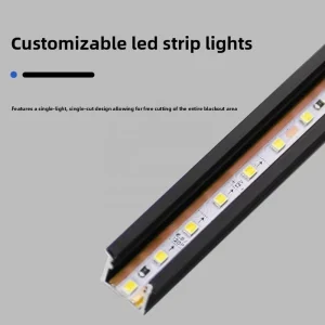 LED Strip Silver Gray Aluminum Alloy Welding-Free LED Cabinet Wardrobe Line Lamp Human Body Induction Integrated Design Embedded