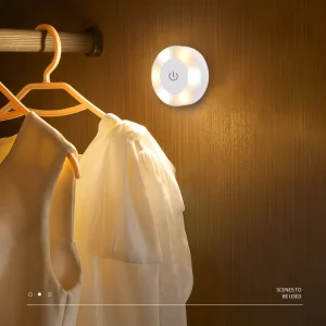 LED Tap Light Battery Operated Touch Lamp Stick On Wireless Under Cabinet Lighting for Closets Kitchen