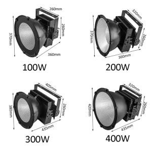 LED Tower Crane Light IP65 Rated 800W 1000W High Power Floodlight Outdoor Industrial Aluminum Searchlight 12000LM 120 Beam