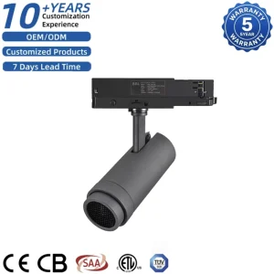 LED Track Light Dimmable Aluminum Professional Lighting for Museum Art Gallery Retail Modular Design COB Rail System Surface