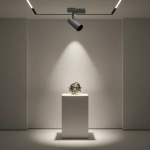 LED Track Light Dimmable Aluminum Professional Lighting for Museum Art Gallery Retail Modular Design COB Rail System Surface