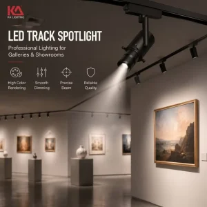 LED Track Light High CRI Lighting for Museum Art Gallery Retail Shapeable Gobo Projector Profile Contour Framing
