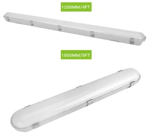 LED Tri Proof Light 130LM/W High Lumen CCT Adjustable 60W IP65 Waterproof Linear Fixture for Industrial Use