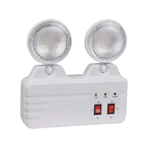 LED Twin Head Emergency Light Rechargeable Backup Emergency Lighting for Power Failure