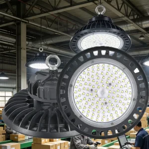 LED UFO High Bay Lamp Industrial Light Fixture for Warehouse Factory and Gym Lighting