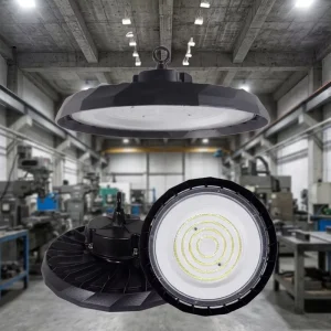 LED UFO High Bay Light Aluminum Housing Industrial 6500K Color Temperature Efficiency for Warehouse Workshop Lighting