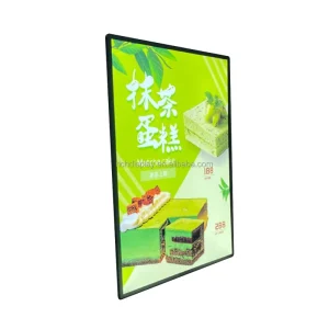 LED Ultra-Thin Aluminum Frame Metal Advertising Light Box Restaurant Glass Menu Display Lightbox