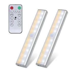 LED Under Cabinet Lighting Motion Sensor Light USB Rechargeable Smart Night Lamp Wireless Magnetic Wall Kitchen Under Closet