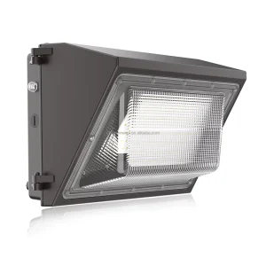 LED Wall Pack Light 120W with Dusk to Dawn Photocell and Glass Lens Security Flood Commercial and Industrial Outdoor ETL