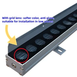 LED Wall Washer Linear Light Waterproof Architectural Building Facade Lighting Warm White DMX512 RGB RGBW IP65 With Grid Lens