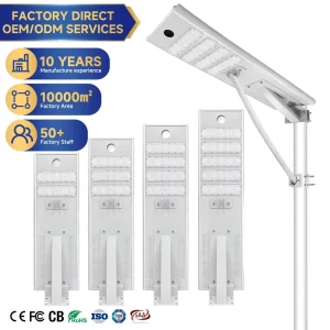 LEIQI IP65 Waterproof All in One Solar Street Light Efficient Self Charging LED