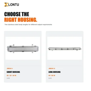 LONTU JM8341 Stainless Steel Linear LED Light SUS304 20-60W IP66 WF2 Ex Tb IIIC T80 Db for Marine Shipyard Site