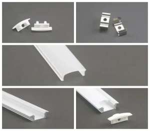 LS 019 Anodized Square Aluminum Profile Linear Lighting 25x7mm