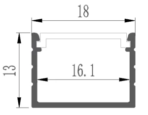 LS 041 LVSEN Surface Mounted LED Profile LED Channel Light Diffuser Profile Extrusion for LED Strip