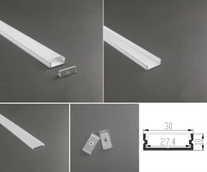 LS 104 30*10mm LVSEN Surfaced Mounted LED Channel Light Ground Led Profile Diffuser Profile Extrusion for LED Strip