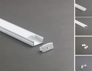LVSEN LS 014 17*7mm U Shape Surface Mounted LED Profile LED Channel Light Diffuser Profile Extrusion for LED Strip