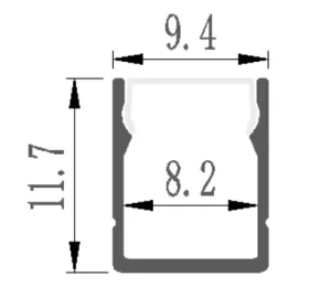 LVSEN Surface Mounted LED Profile LED Channel Light Diffuser Profile Extrusion LS 020 for LED Strip